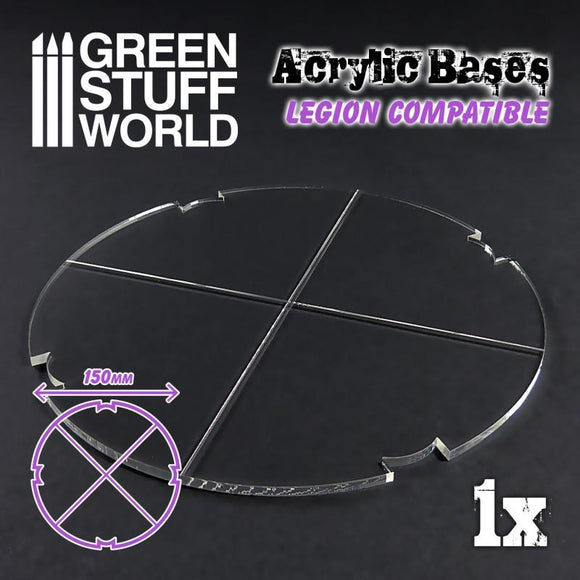 GSW Acrylic Bases - Round 150 mm (SW Legion) Bases Green Stuff World