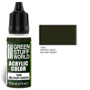 GSW Acrylic Color MILITARY GREEN GSW Hobby Green Stuff World 