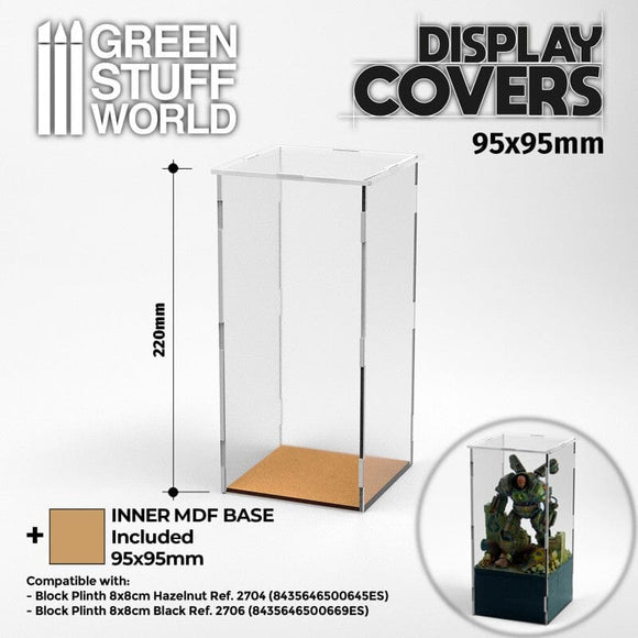 GSW Acrylic Display Covers 95x95mm (22cm high) Display Covers Green Stuff World 