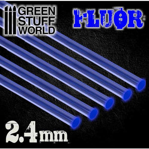 GSW Acrylic Rods - Round 2.4 mm Fluor BLUE GSW Hobby Green Stuff World