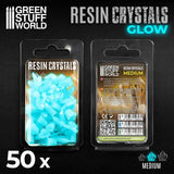 GSW AQUA TURQUOISE GLOW Resin Crystals - Medium Crystals Green Stuff World 