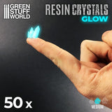 GSW AQUA TURQUOISE GLOW Resin Crystals - Medium Crystals Green Stuff World 