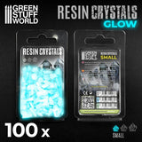 GSW AQUA TURQUOISE GLOW Resin Crystals - Small Crystals Green Stuff World 