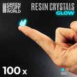 GSW AQUA TURQUOISE GLOW Resin Crystals - Small Crystals Green Stuff World 