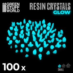 GSW AQUA TURQUOISE GLOW Resin Crystals - Small Crystals Green Stuff World 