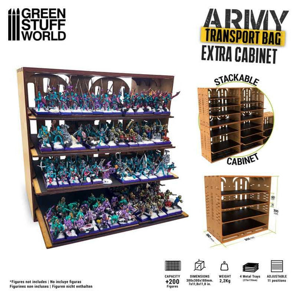 GSW Army Transport Bag: Extra Cabinet Transport Storage Green Stuff World 