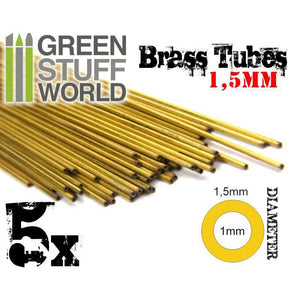 GSW Brass Tubes 1.5mm GSW Hobby Green Stuff World