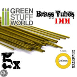 GSW Brass Tubes 1mm GSW Hobby Green Stuff World