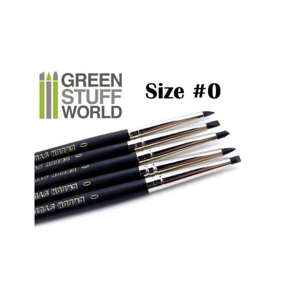 GSW Colour Shapers Brushes SIZE 0 - BLACK FIRM Brush Green Stuff World