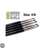 GSW Colour Shapers Brushes SIZE 0 - BLACK FIRM Brush Green Stuff World
