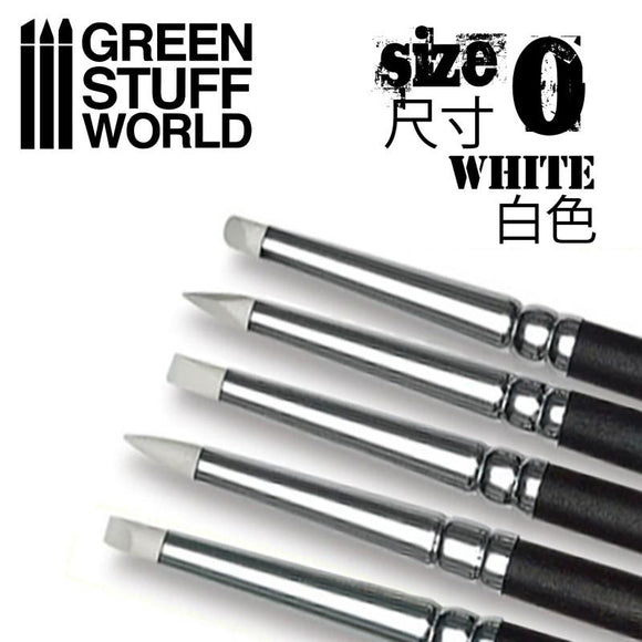 GSW Colour Shapers Brushes SIZE 0 - WHITE SOFT GSW Hobby Green Stuff World 