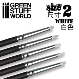 GSW Colour Shapers Brushes SIZE 2 - WHITE SOFT GSW Hobby Green Stuff World