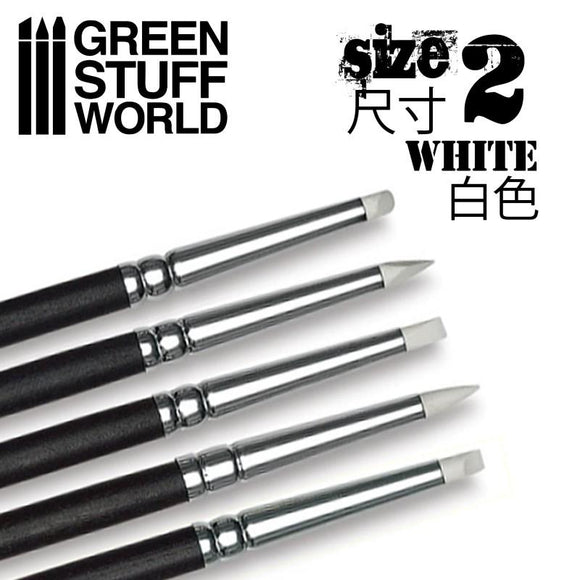GSW Colour Shapers Brushes SIZE 2 - WHITE SOFT GSW Hobby Green Stuff World 