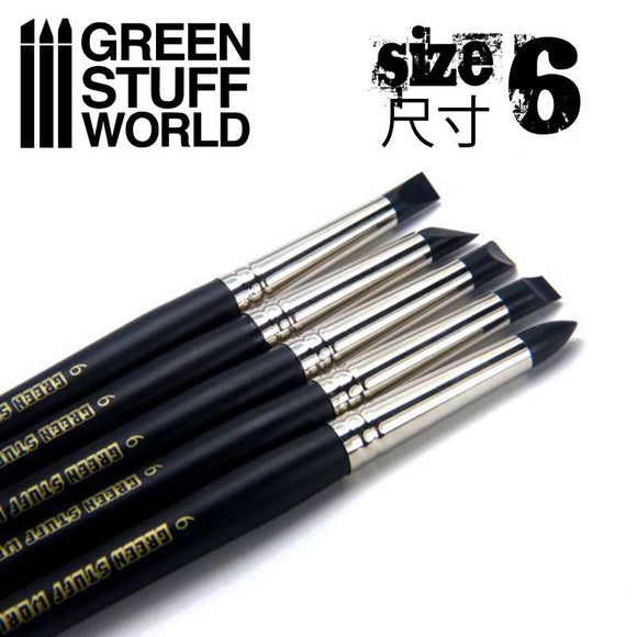 GSW Colour Shapers Brushes SIZE 6 - BLACK FIRM GSW Hobby Green Stuff World 