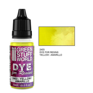 GSW Dye for Resins - YELLOW 15ml Dye for Resins Green Stuff World