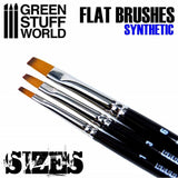 GSW Flat Synthetic Brush Size 3 GSW Hobby Green Stuff World 