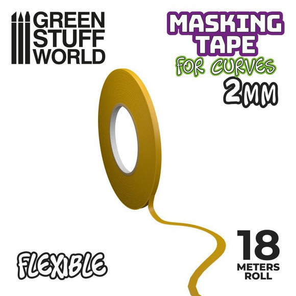 GSW Flexible Masking Tape - 2mm Airbrush Masking Tape Green Stuff World 