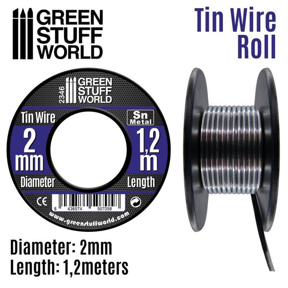 GSW Flexible tin wire roll 2mm GSW Hobby Green Stuff World 