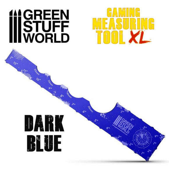 GSW Gaming Measuring Tool - Blue 12 inches Game Measure Green Stuff World 