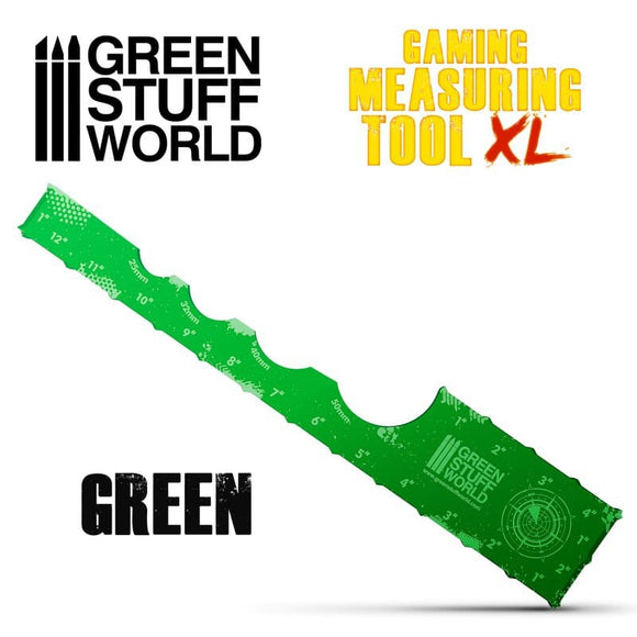 GSW Gaming Measuring Tool - Green 12 inches Game Measure Green Stuff World 