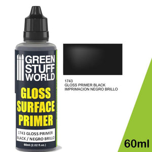 GSW Gloss Surface Primer 60ml - Black GSW Hobby Green Stuff World 