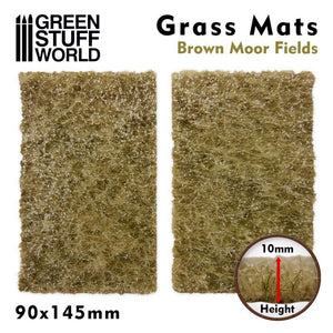 GSW Grass Mat Cutouts - Brown Moor Fields Basing Mats Green Stuff World 