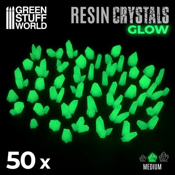 GSW GREEN GLOW Resin Crystals - Small Crystals Green Stuff World 