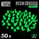 GSW GREEN GLOW Resin Crystals - Small Crystals Green Stuff World 