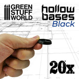 GSW Hollow Plastic Bases - BLACK 25mm Bases Green Stuff World 