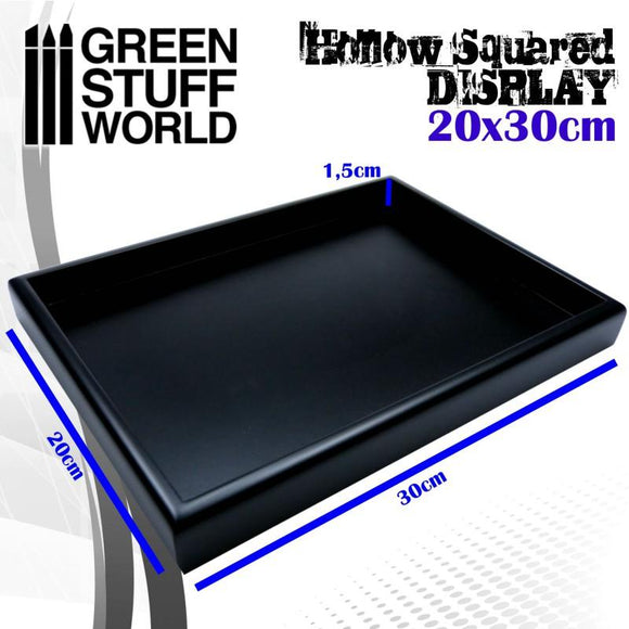 GSW Hollow squared display 20x30 cm Black GSW Hobby Green Stuff World 