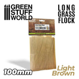 GSW Long Grass Flock 100mm - Light Brown Flock Green Stuff World 