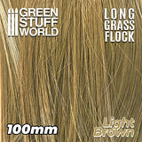 GSW Long Grass Flock 100mm - Light Brown Flock Green Stuff World 