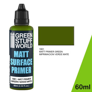 GSW Matt Surface Primer 60ml - Green GSW Hobby Green Stuff World 