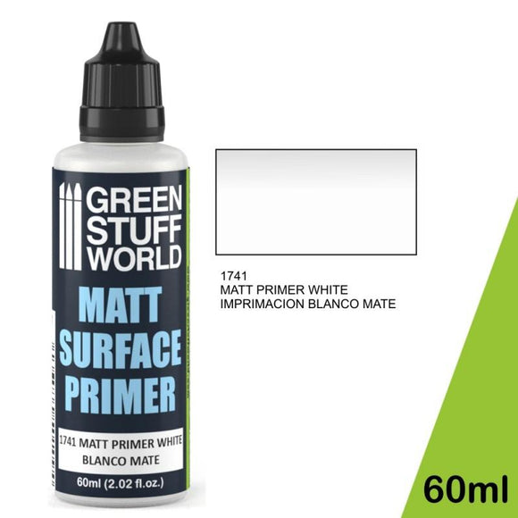 GSW Matt Surface Primer 60ml - White GSW Hobby Green Stuff World 
