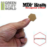 GSW MDF Bases - Hexagonal 25 mm GSW Hobby Green Stuff World 