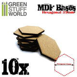 GSW MDF Bases - Hexagonal 35 mm GSW Hobby Green Stuff World 