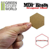 GSW MDF Bases - Hexagonal 50 mm GSW Hobby Green Stuff World 