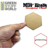GSW MDF Bases - Hexagonal 75 mm GSW Hobby Green Stuff World 