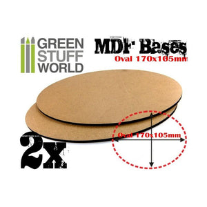 GSW MDF Bases - Oval 170x105mm GSW Hobby Green Stuff World