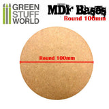 GSW MDF Bases - Round 100mm GSW Hobby Green Stuff World 