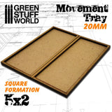 GSW MDF Movement Trays 20mm 5x2 GSW Hobby Green Stuff World 