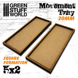 GSW MDF Movement Trays 20mm 5x2 GSW Hobby Green Stuff World 