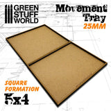 GSW MDF Movement Trays 25mm 5x4 GSW Hobby Green Stuff World 