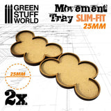 GSW MDF Movement Trays 25mm x 5 - SLIM-FIT Movement Trays Green Stuff World 