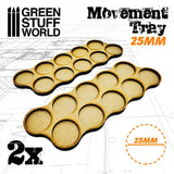 GSW MDF Movement Trays 25mm x10 - Skirmish MDF Trays Green Stuff World 