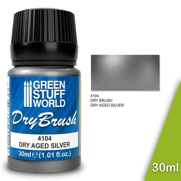 GSW Metallic Dry Brush - DRY AGED SILVER 30 ml Dry brush paint Green Stuff World