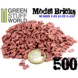 GSW Model Bricks - Red x500 GSW Hobby Green Stuff World 