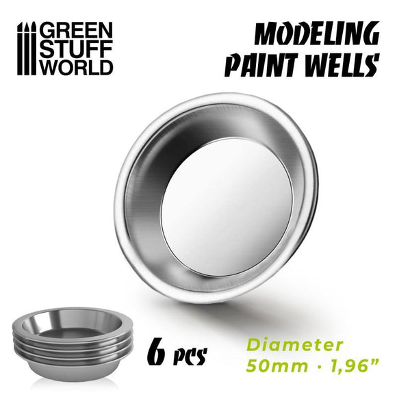 GSW Modelling Paint Wells x6 Generic Green Stuff World 
