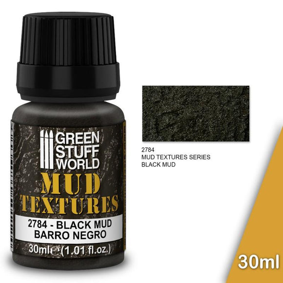 GSW Mud Textures - BLACK MUD 30ml Textures Green Stuff World 