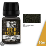 GSW Mud Textures - BLACK MUD 30ml Textures Green Stuff World